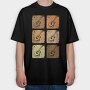 Vintage Guitars Set, Tricou Oversize Barbati (Unisex)