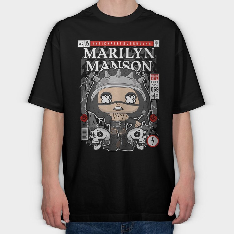 Mansons Edge, Tricou Oversize Barbati (Unisex)