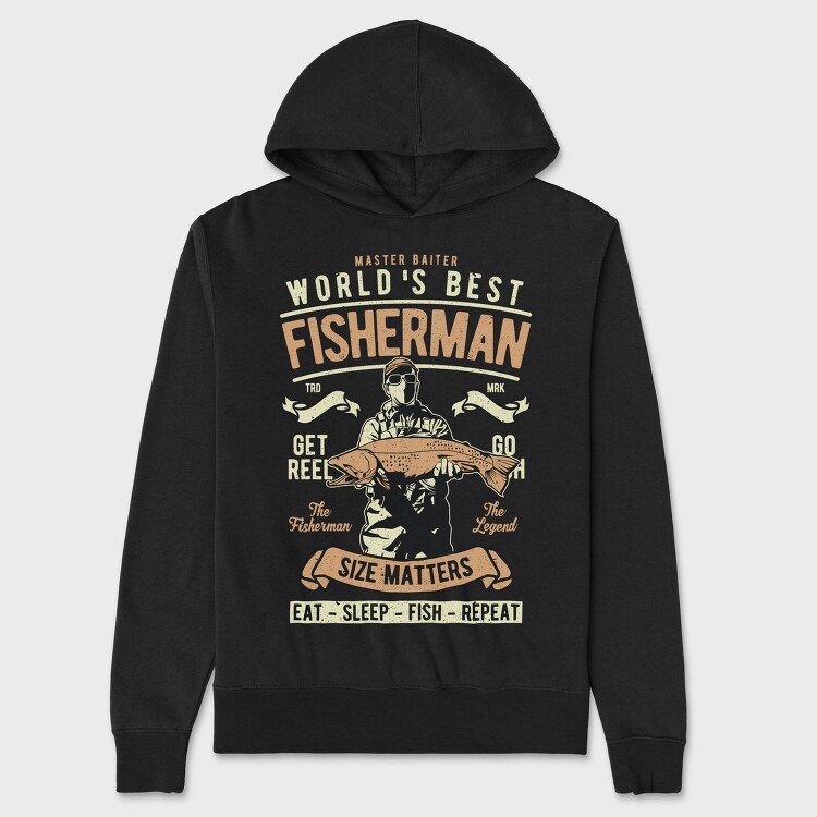 World'S Best Fisherman, Hanorac Oversize Barbati (Unisex)