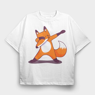 Dab Animal Comics Fox, Tricou Oversize Barbati (Unisex)