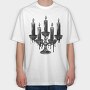 Candle Holder Gothic, Tricou Oversize Barbati (Unisex)