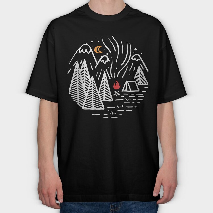 Camp, Tricou Oversize Barbati (Unisex)