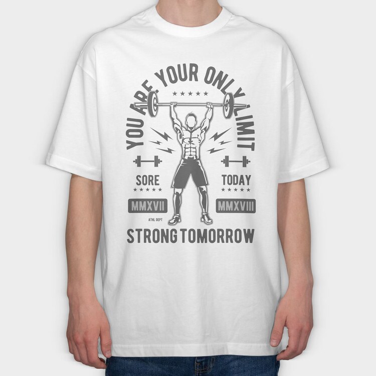 You Are Your Only Limit, Tricou Oversize Barbati (Unisex)