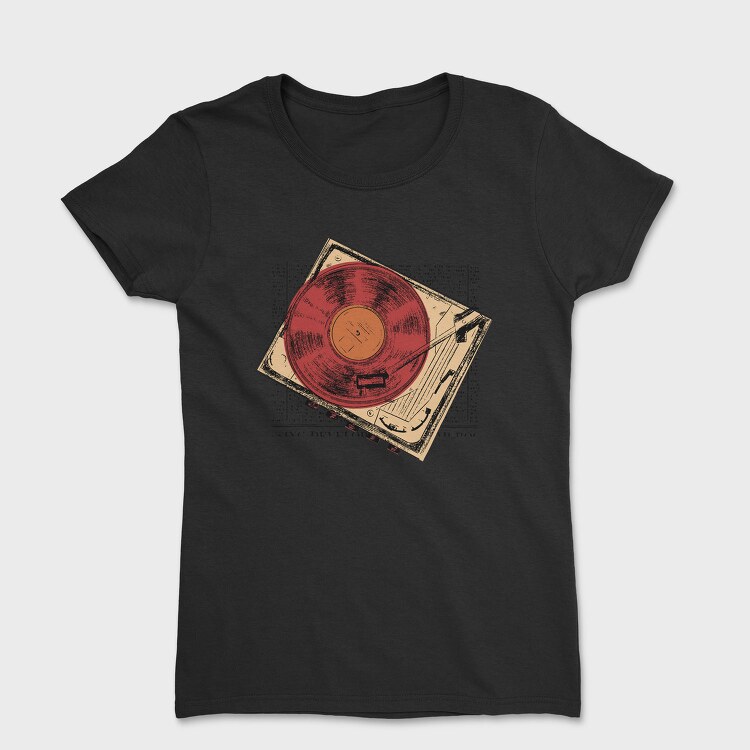 Vintage Turntable, Tricou Femei