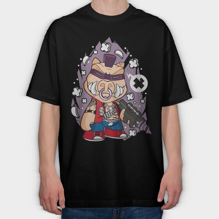 Punk Rock Warrior, Tricou Oversize Barbati (Unisex)