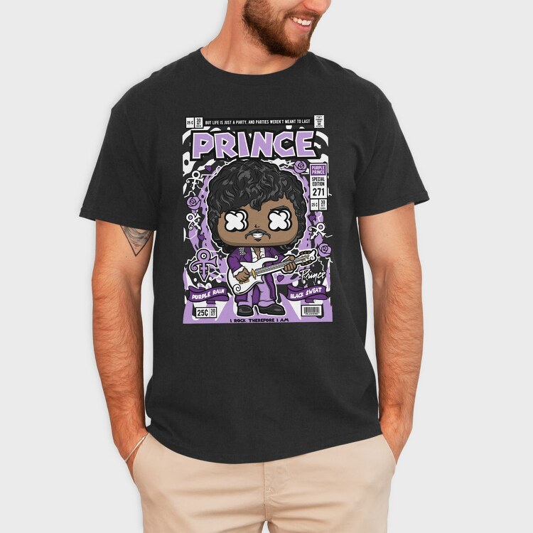 Purple Prince Pop Vinyl, Tricou Barbati (Unisex)