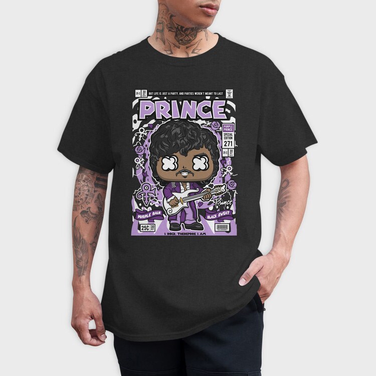 Purple Prince Pop Vinyl, Tricou Barbati (Unisex)