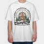 Camping Friends Drinks, Tricou Oversize Barbati (Unisex)
