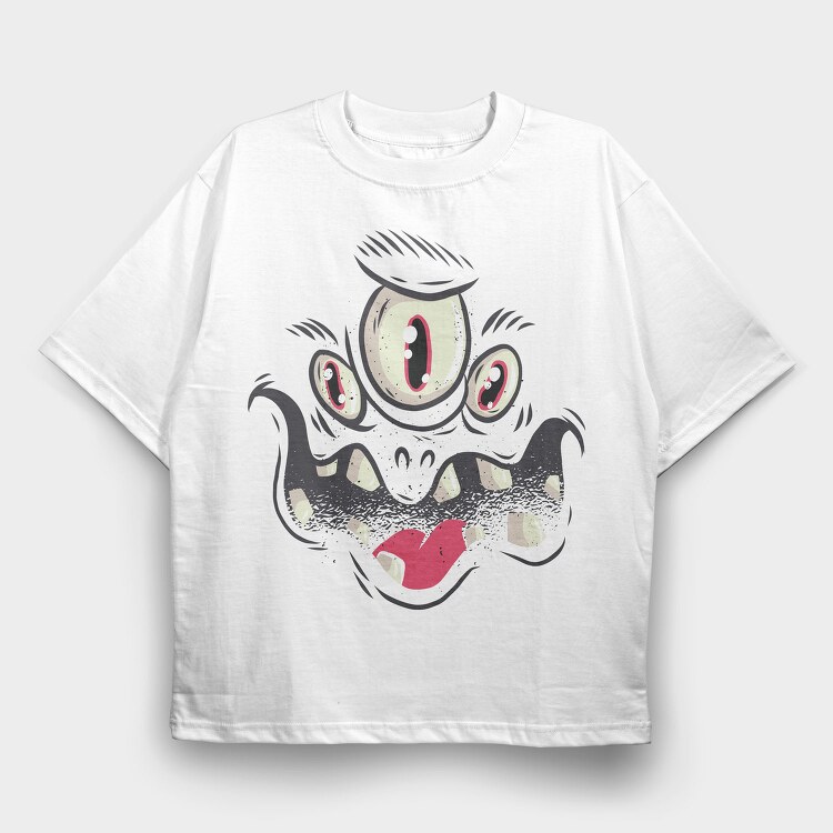 Monster Face 01, Tricou Oversize Barbati (Unisex)