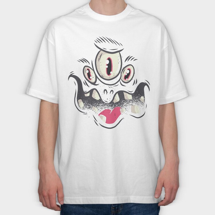 Monster Face 01, Tricou Oversize Barbati (Unisex)