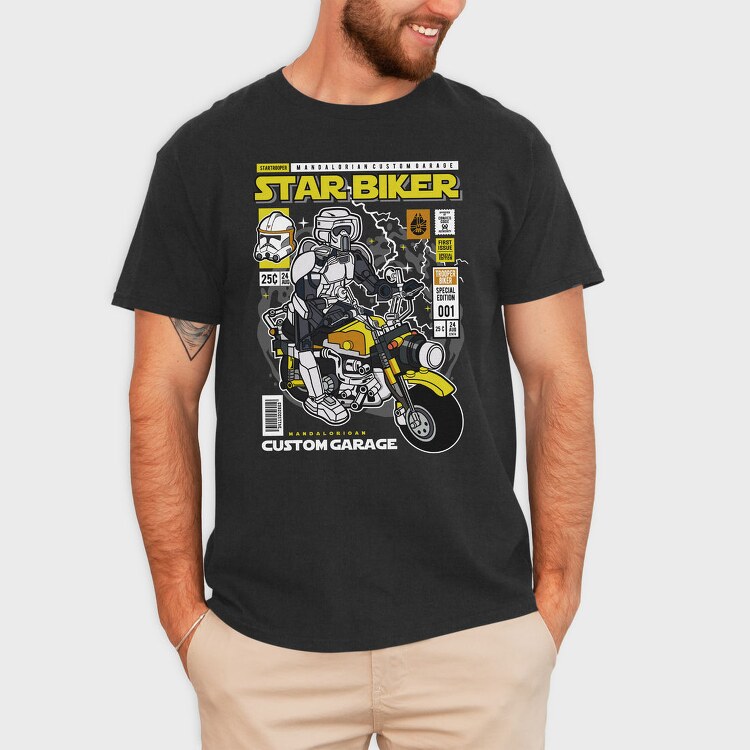 Star Trooper Biker, Tricou Barbati (Unisex)