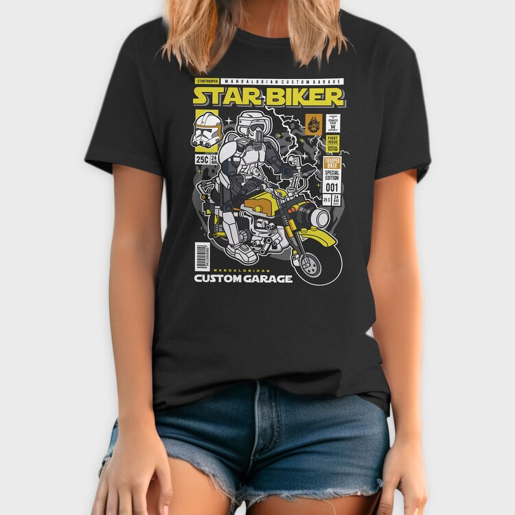 Star Trooper Biker, Tricou Barbati (Unisex)