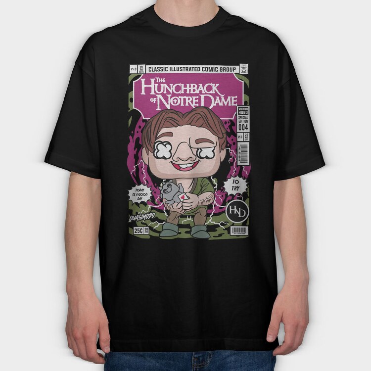 Hunchback Comic Vibes, Tricou Oversize Barbati (Unisex)
