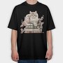 Cat Books Spring, Tricou Oversize Barbati (Unisex)