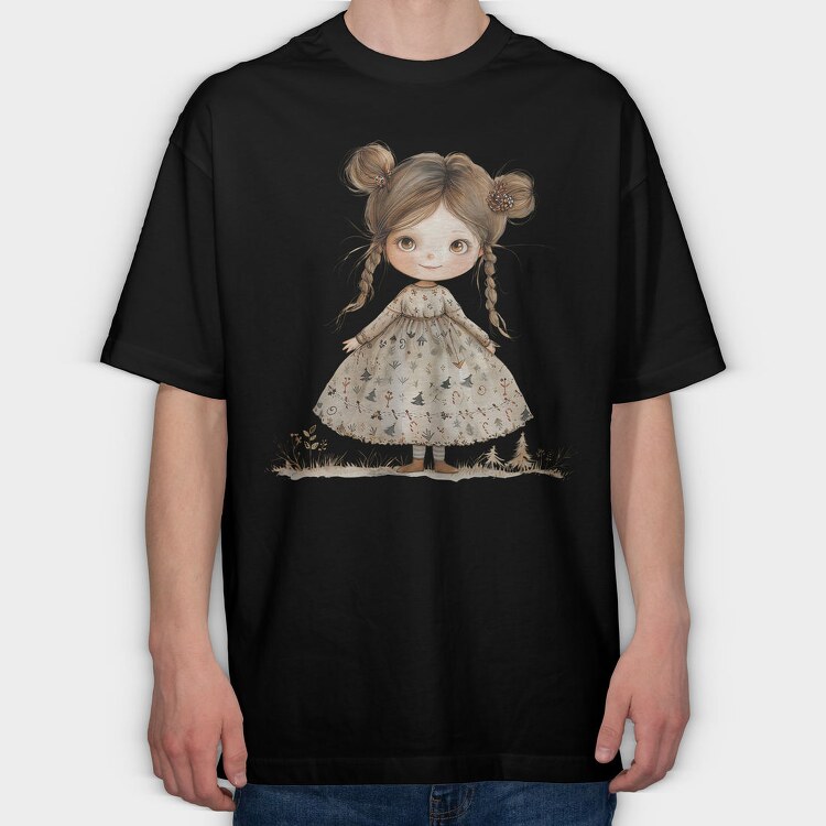 Candy Cane Magic Girl, Tricou Oversize Barbati (Unisex)