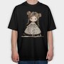 Candy Cane Magic Girl, Tricou Oversize Barbati (Unisex)