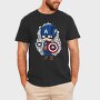 Captain America Chibi, Tricou Barbati (Unisex)