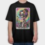 Cannabitch Skeleton Card, Tricou Oversize Barbati (Unisex)