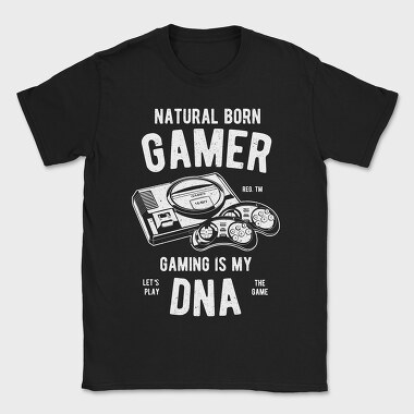 Natural Born Gamer, Tricou Barbati (Unisex)