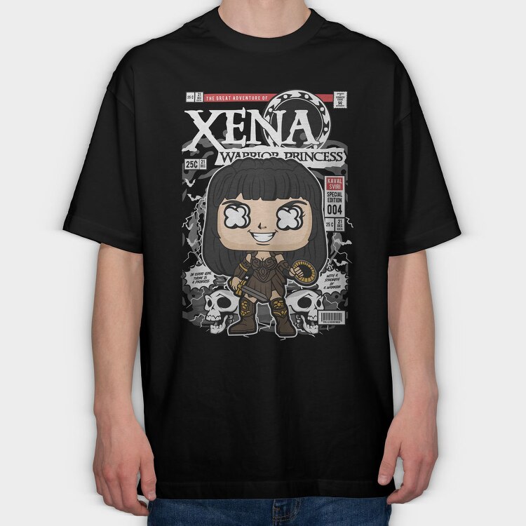 Warrior Princess Comic, Tricou Oversize Barbati (Unisex)