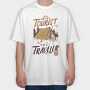 Tourist Traveler, Tricou Oversize Barbati (Unisex)