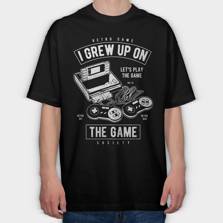 Grew Up On The Game, Tricou Oversize Barbati (Unisex)