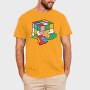 Melting Rubiks Cube, Tricou Barbati (Unisex)