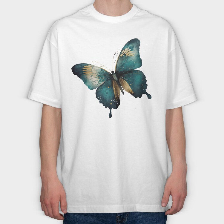 Butterfly Splendor Clipart, Tricou Oversize Barbati (Unisex)