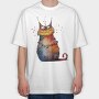 Cat Christmas Balls, Tricou Oversize Barbati (Unisex)