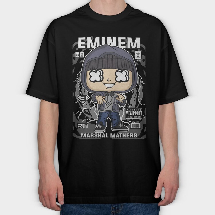 Eminem Pop Vinyl, Tricou Oversize Barbati (Unisex)