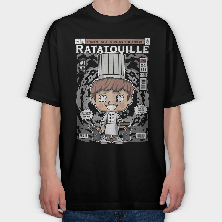 Ratatouille Chef, Tricou Oversize Barbati (Unisex)