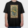 Capricorn Animal Floral, Tricou Oversize Barbati (Unisex)