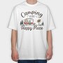 Camp Happy Place, Tricou Oversize Barbati (Unisex)
