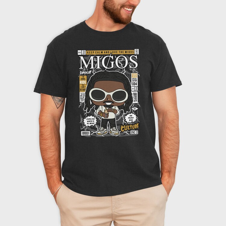 Migos Comic Culture, Tricou Barbati (Unisex)