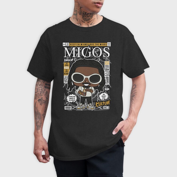 Migos Comic Culture, Tricou Barbati (Unisex)
