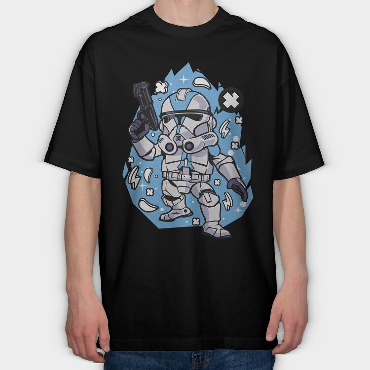 Stormtrooper Blast, Tricou Oversize Barbati (Unisex)