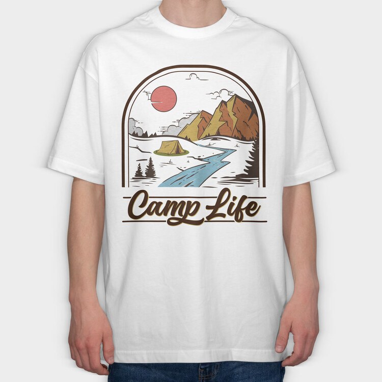 Camp Life, Tricou Oversize Barbati (Unisex)