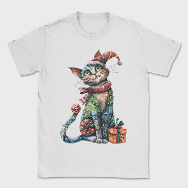 Cat Christmas Jester, Tricou Barbati (Unisex)