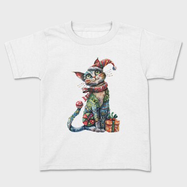 Cat Christmas Jester, Tricou Copii