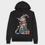 Cat Christmas Jester, Hanorac Oversize Barbati (Unisex)