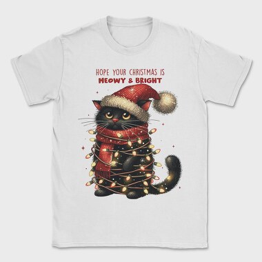 Cat Christmas Lights, Tricou Barbati (Unisex)