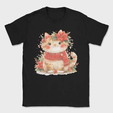 Cat Christmas Wreath, Tricou Barbati (Unisex)