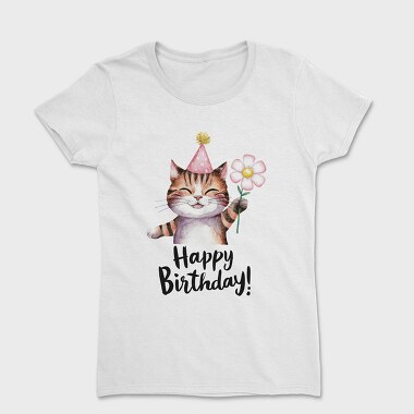 Cat Party Flower, Tricou Femei