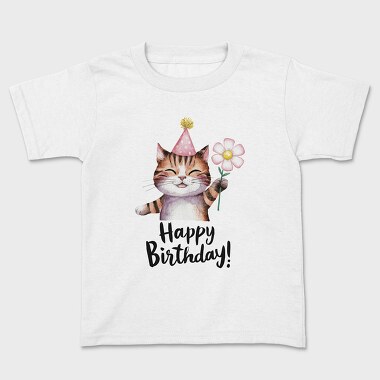 Cat Party Flower, Tricou Copii