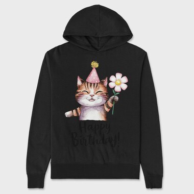 Cat Party Flower, Hanorac Oversize Barbati (Unisex)