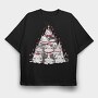 Cat Party Pile, Tricou Oversize Barbati (Unisex)