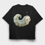 Caterpillar Dress Flower, Tricou Oversize Barbati (Unisex)