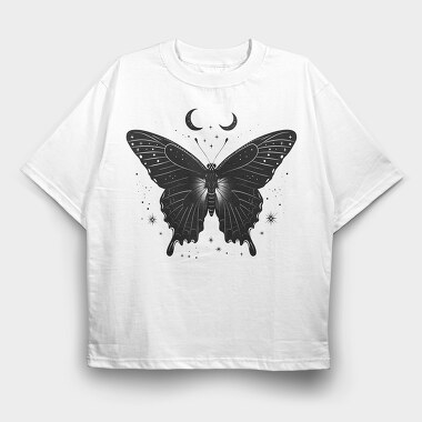Celestial Butterfly Moon, Tricou Oversize Barbati (Unisex)