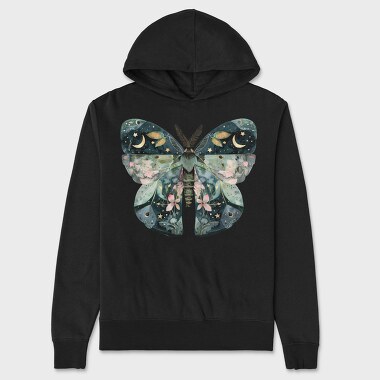 Celestial Moon Blossom, Hanorac Oversize Barbati (Unisex)