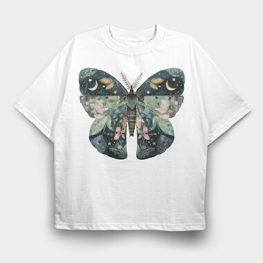 Celestial Moon Blossom, Tricou Oversize Barbati (Unisex)